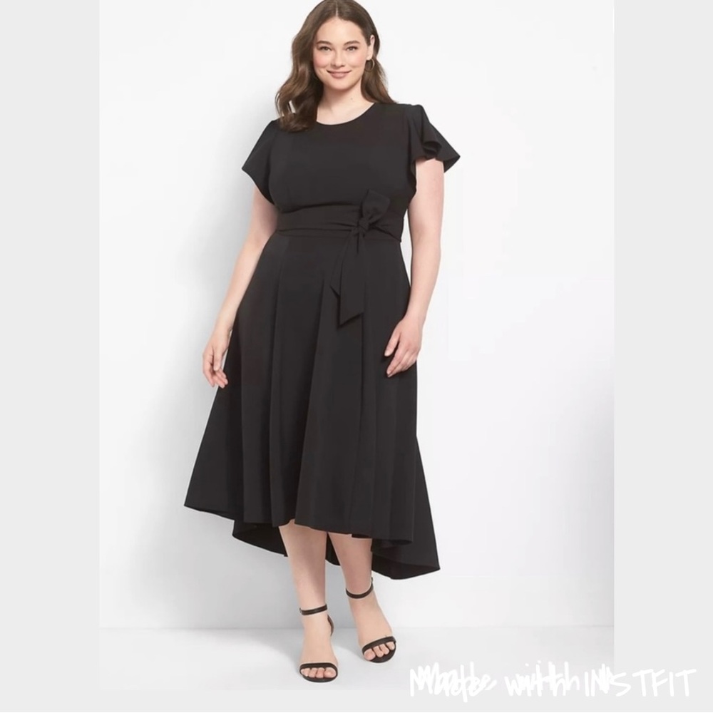 Lane Bryant Black High Low Lena Dress